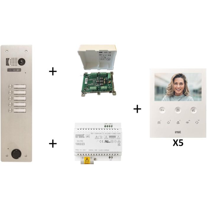 Kit vidéo V83 préprogrammé 1 rangée et 5 boutons main product photo