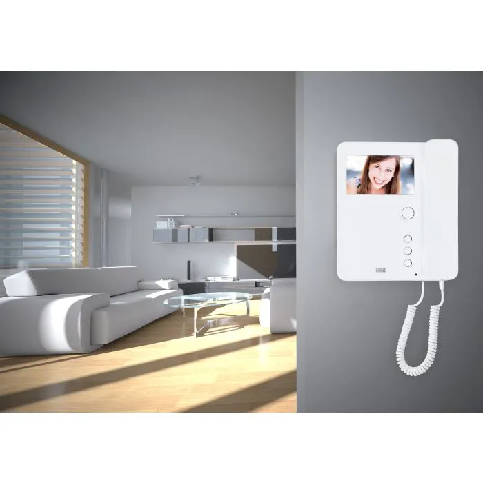 URMET Moniteur MIRO couleur mains-libres blanc Réf1750/6 - Bricolage