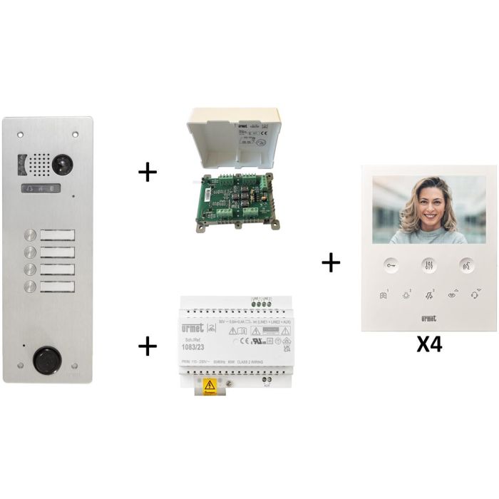 Kit vidéo V83 préprogrammé 1 rangée et 4 boutons main product photo