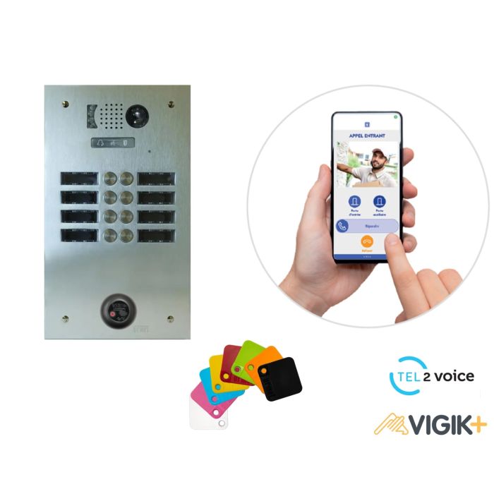Kit Tel2voice avec contrôle d'accès préprogrammé 8 boutons main product photo