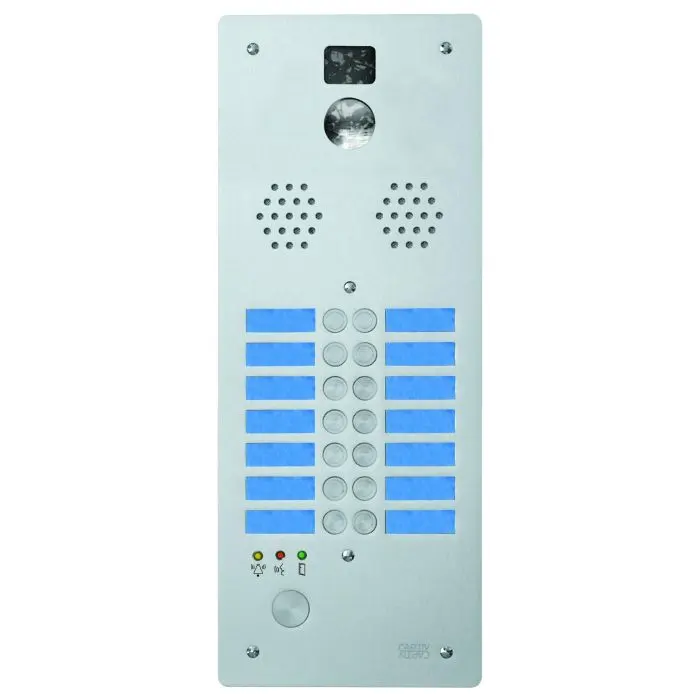 Plaque monobloc vidéo 2 rangées équipée