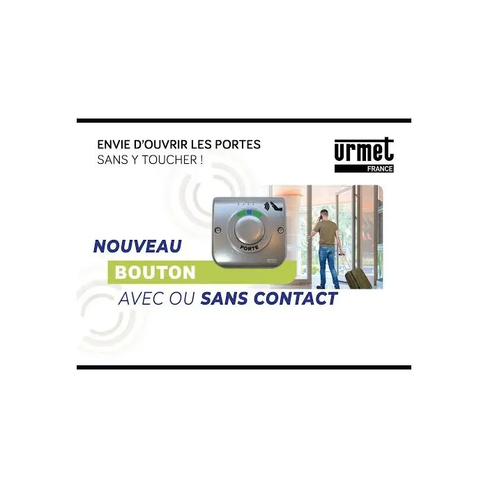 Bouton mains libres zamak gris