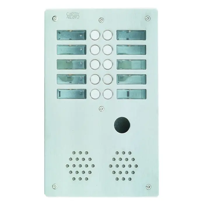 Plaque inox 2 rangées de 2 à 20 touches d'appel