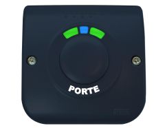 Bouton poussoir noir 90 x 90 lumineux.