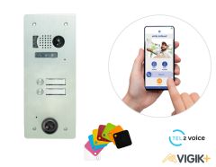 Kit Tel2Voice avec contrôle d'accès préprogrammé 2 boutons