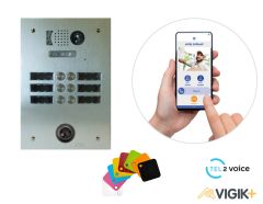 Kit Tel2voice avec contrôle d'accès préprogrammé 6 boutons