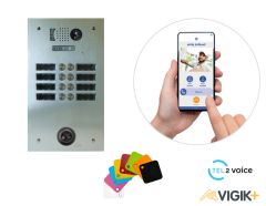 Kit Tel2voice avec contrôle d'accès préprogrammé 8 boutons