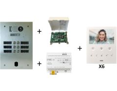 Kit vidéo 2 rangées 6 boutons