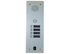 Plaque de rue audio 1 rangée 4 touches